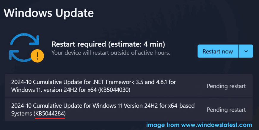 Windows 11 24H2 KB5044284 über Windows Update herunterladen