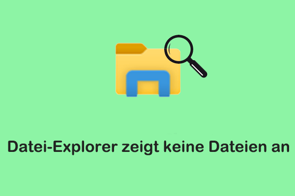 Beste Lösungen, wenn der Datei-Explorer keine Dateien unter Windows anzeigt