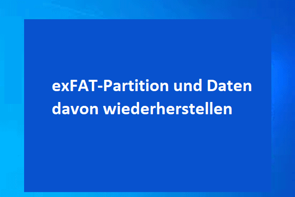 Eine Schritt-für-Schritt-Anleitung zur Wiederherstellung von exFAT-Partitionen