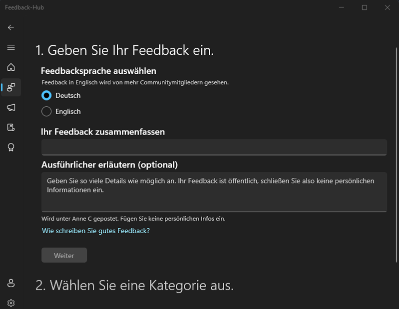 Windows Feedback-Hub