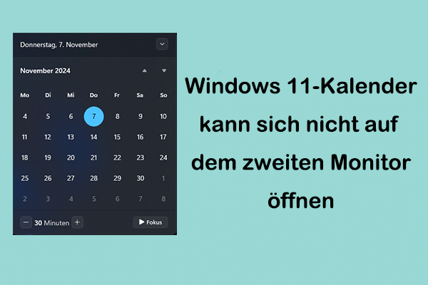 Lösung: Windows 11-Kalender öffnet sich nicht auf dem zweiten Monitor