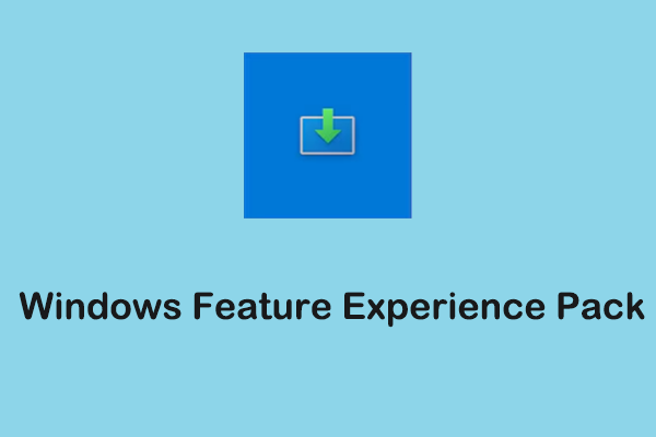 Was ist das Windows Feature Experience Pack in Windows 11/10?