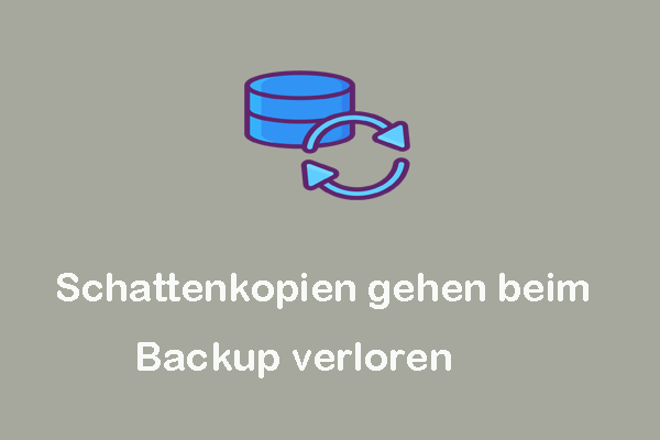 Gelöst: Schattenkopien gehen beim Backup verloren Windows 10/11