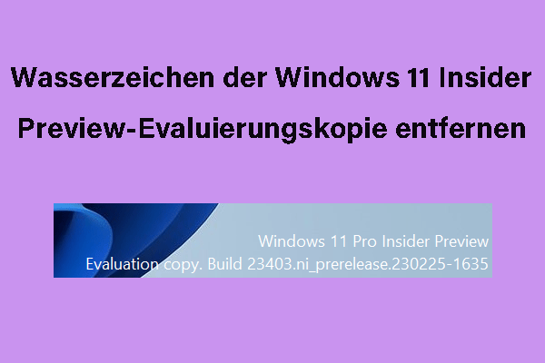 So entfernen Sie das Wasserzeichen der Insider Preview-Evaluierungskopie in Windows 11