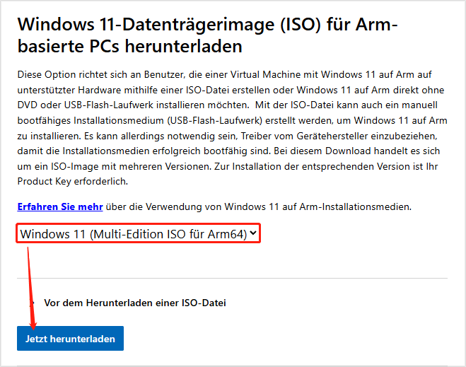 Windows 11 ISO für ISO herunterladen