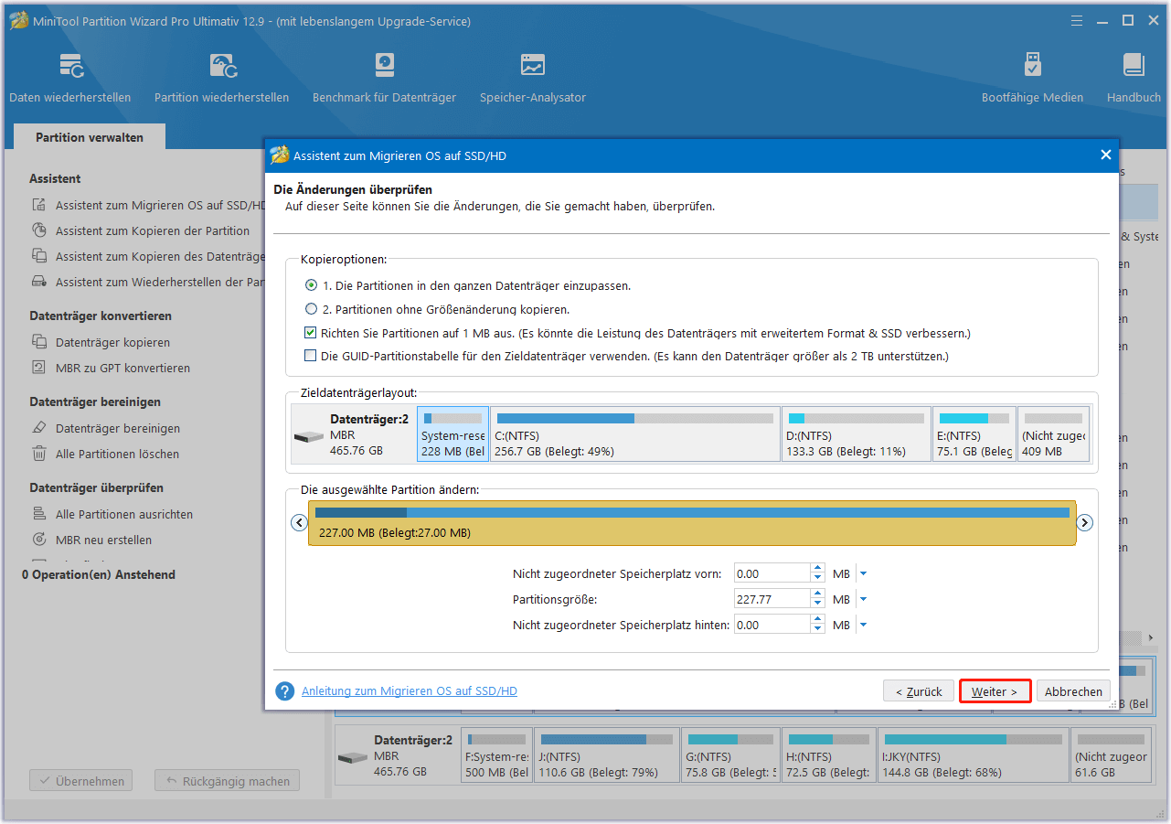 Kopiereinstellungen konfigurieren