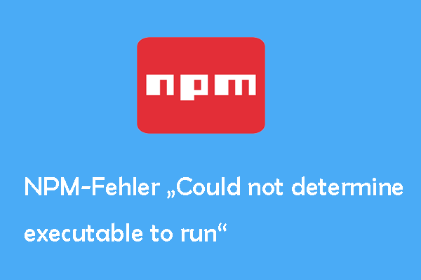 Tritt der NPM-Fehler „Could not determine executable to run“ auf? So beheben Sie ihn!