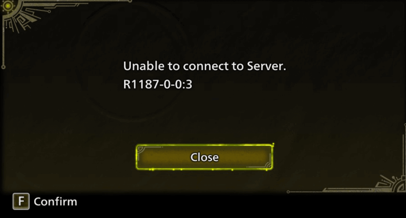 Fehlermeldung in Monster Hunter Wilds „Unable to connect to Server“