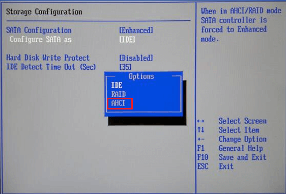 SATA im BIOS in AHCI ändern