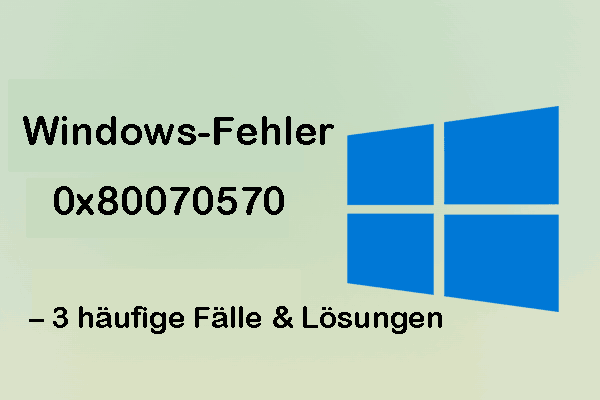 Fehler 0x80070570 – Einige Updatedateien fehlen oder weisen Probleme auf