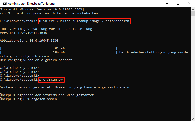 Überprüfen und reparieren Sie beschädigte Systemdateien