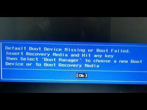 Fehlermeldung „Default Boot Device Missing or Boot Failed“