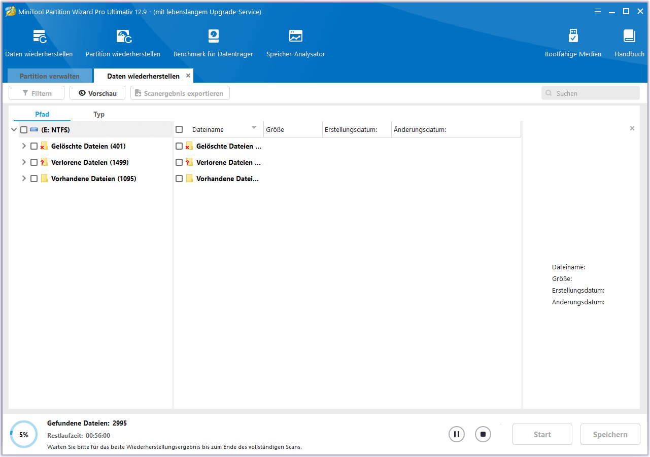 klicken Sie auf Speichern in MiniTool Partition Wizard
