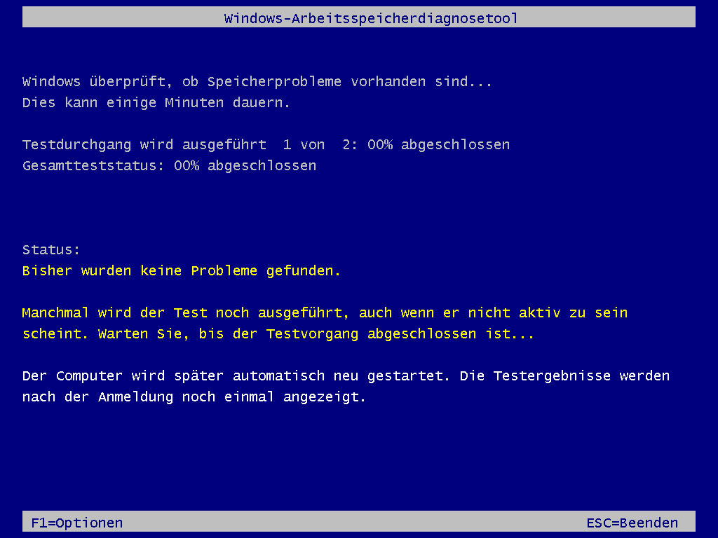 Das Windows-Speicherdiagnose