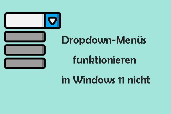Behoben: Dropdown-Menüs funktionieren in Windows 11 nicht