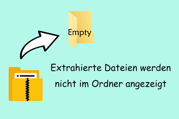Wie Sie das Problem beheben, dass extrahierte Dateien nicht im Ordner angezeigt werden