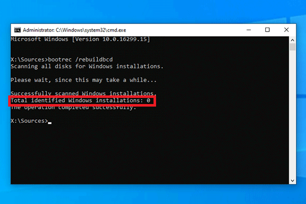 Problembehebung: Gesamtzahl der identifizierten Windows-Installationen 0