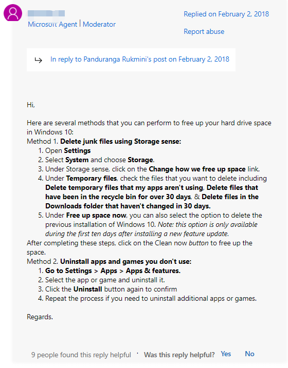 ein Benutzerbericht von Microsoft