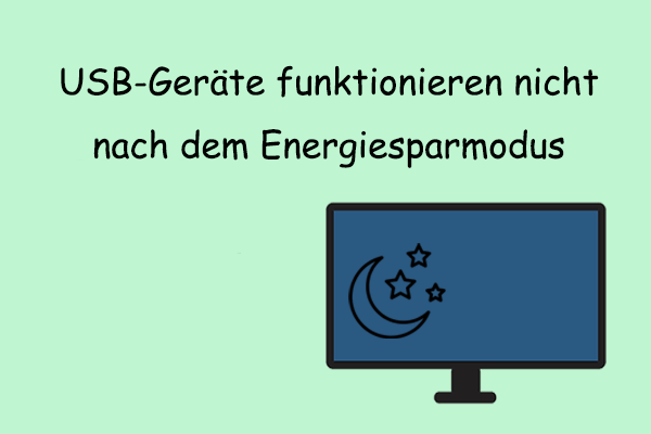 Lösungen für nicht funktionierenden USB-Geräte nach dem Energiesparmodus unter Windows