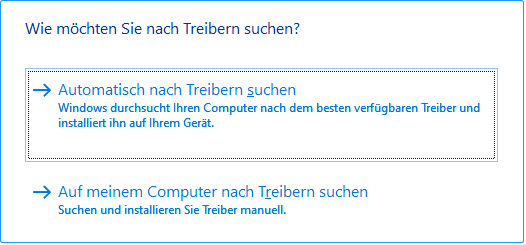 Automatisch nach Treibern im Geräte-Manager suchen