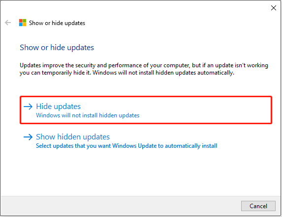 Windows-Updates ausblenden