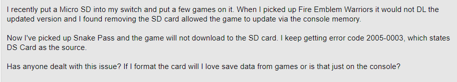 ein echtes Beispiel aus einem Forum