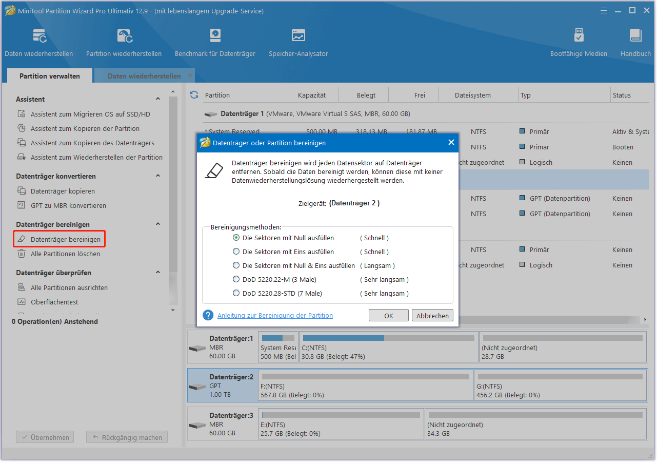 Alte Festplatte mit MiniTool Partition Wizard bereinigen