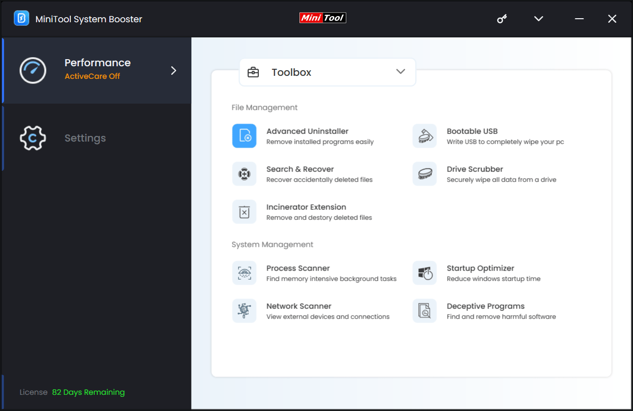 Klicken Sie auf Erweiterter Deinstallierer, um installierte Programme, einschließlich der NVIDIA-App, einfach zu entfernen.