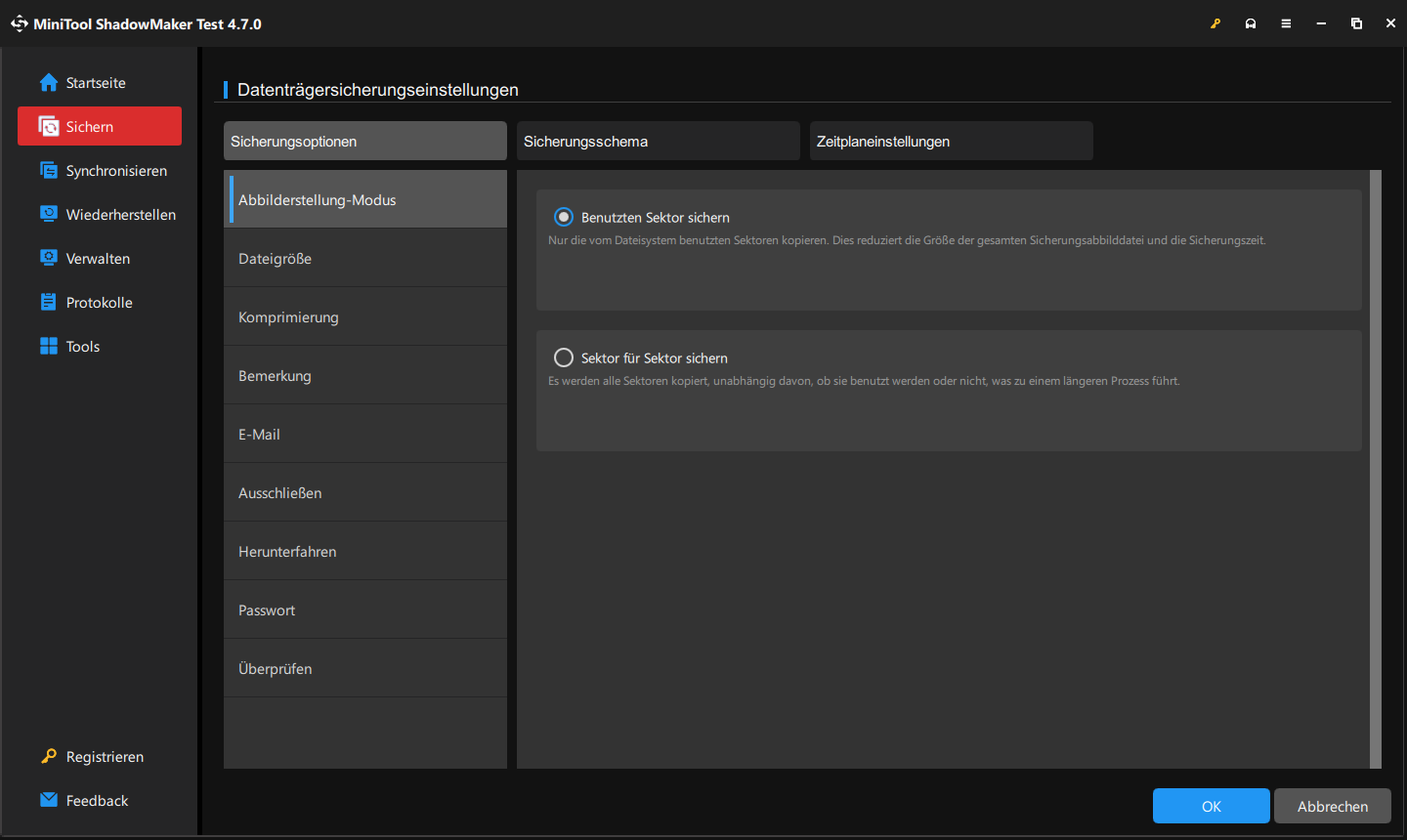 leistungsstarke Sicherungsfunktionen in MiniTool ShadowMaker