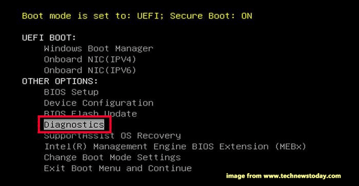 ePSA Pre-boot System Assessment im BIOS ausführen