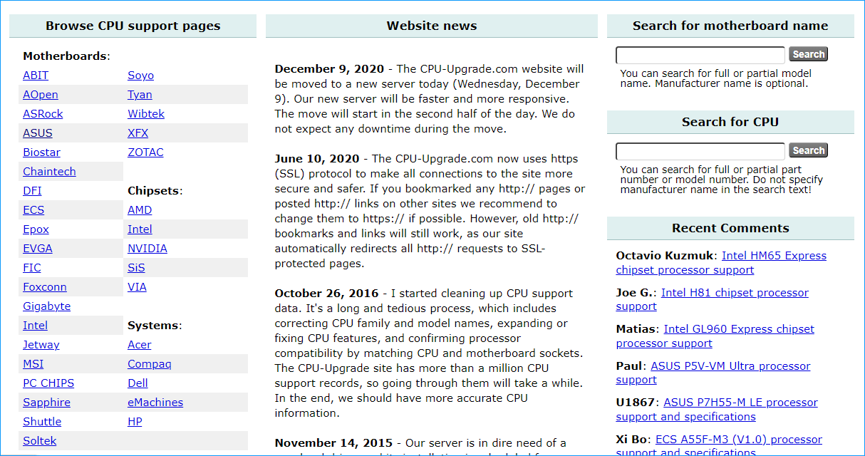 im Internet nach kompatiblen Chips suchen