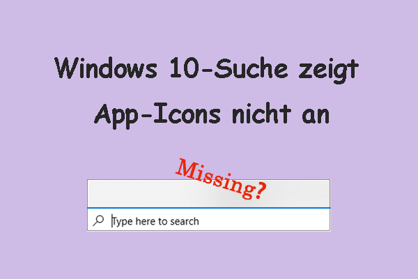 App-Icons werden in der Windows-Suche nicht korrekt angezeigt – Schnell beheben