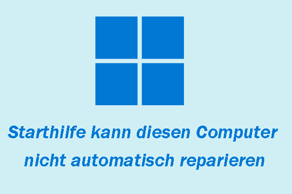 Starthilfe kann diesen Computer nicht automatisch reparieren – Effektiv behoben