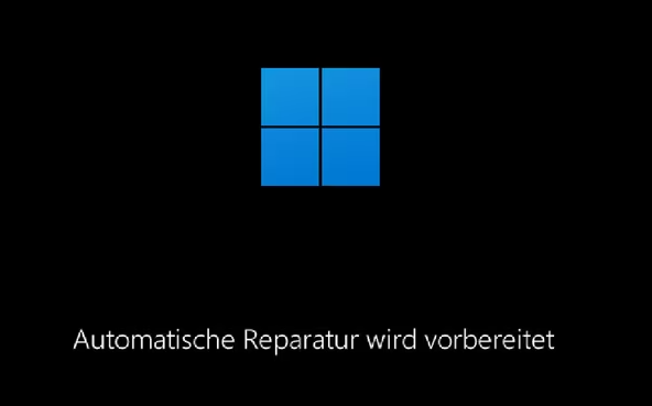 Automatische Reparatur wird vorbereitet