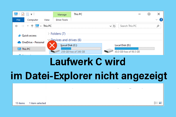 Laufwerk C wird im Datei-Explorer nicht angezeigt? – Schnell behoben