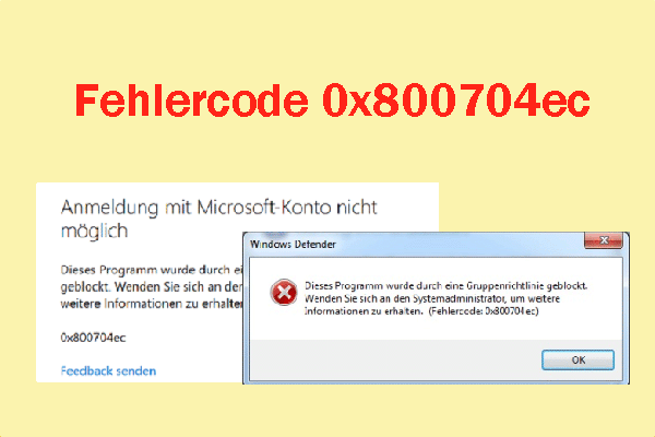 Schnell behoben: Fehlercode 0x800704ec unter Windows 10/11