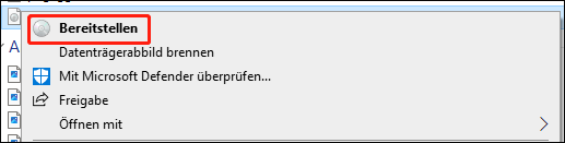 ISO-Bereitstellen unter Windows 10