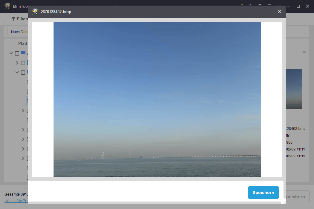 Dateien in der Vorschau anzeigen.