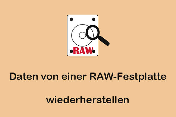 RAW-Datenträgerwiederherstellung: So reparieren Sie einen RAW-Datenträger, ohne Daten zu verlieren
