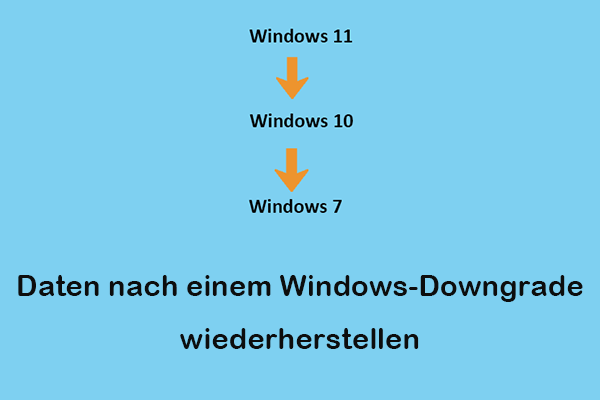 So stellen Sie Daten nach einem Windows-Downgrade wieder her | Beste Methoden