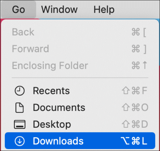 Downloads in Mac.