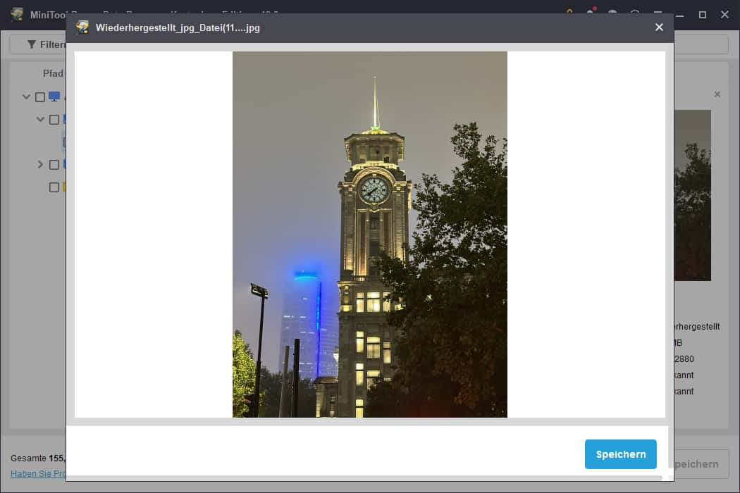 JPG-Bilder in der Vorschau anzeigen.