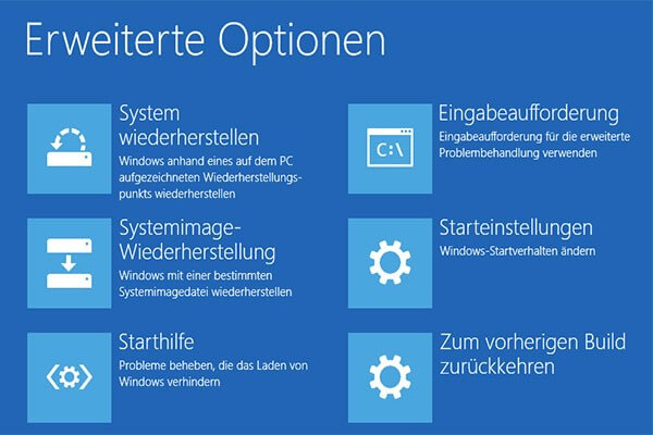 Auswahl der Schaltfläche „Erweiterte Optionen“ zum Öffnen des Dialogfelds „Erweiterte Optionen.