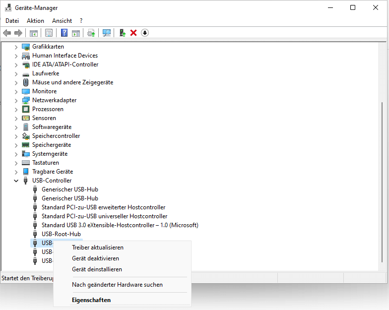 Aktualisieren Sie den USB-Controller-Treiber Windows 11.