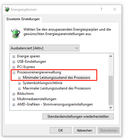 Änderungen übernehmen