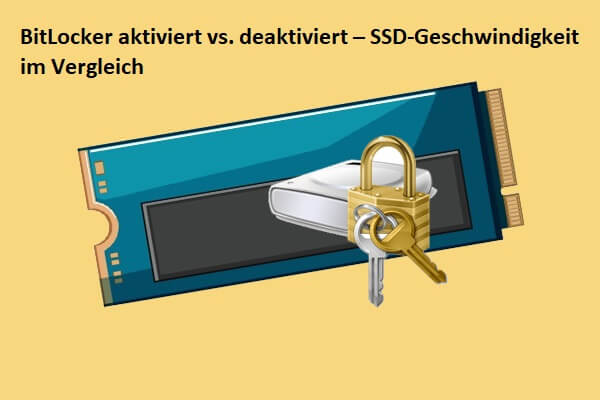 Geschwindigkeitsvergleich zwischen SSDs mit aktiviertem und deaktiviertem BitLocker