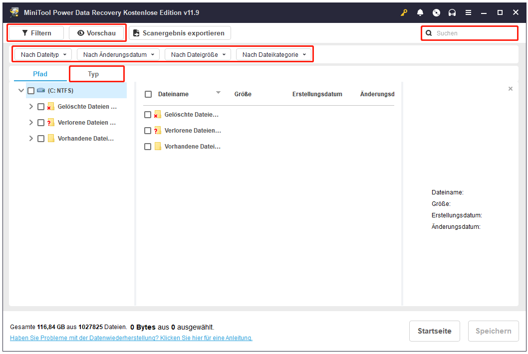 Funktionen von MiniTool Power Data Recovery