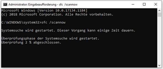 sfc / scannow eingeben