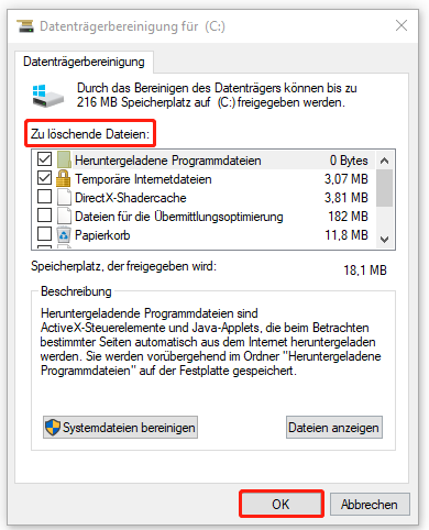 Datenträgerbereinigung