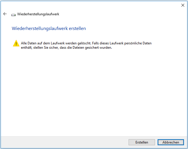 Klicken Sie schließlich auf die Schaltfläche Erstellen.